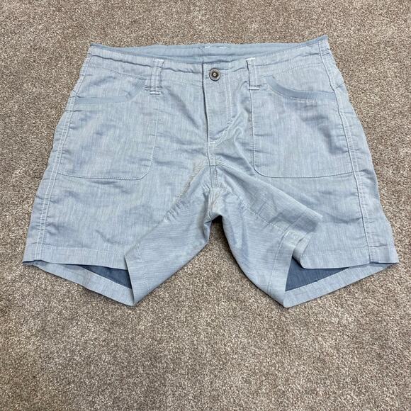 Gorpcore Rugged Utility adventure mountain Workwear Chambray KUHL Shorts Sz 8 - Picture 1 of 12
